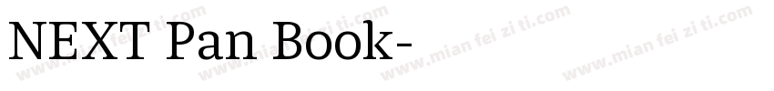 NEXT Pan Book字体转换